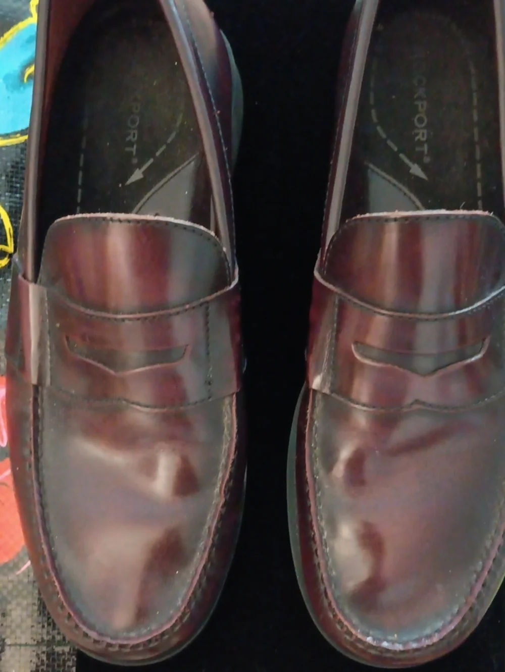 Rockport Men’s Maroon Leather Penny Loafers